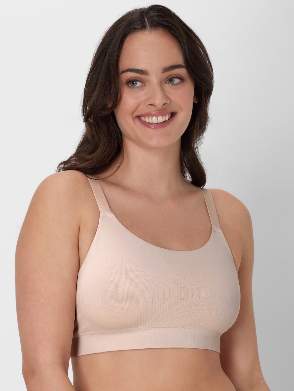 Bali Modern Seamless Bralette Bra Sz Large DFMSBR NWT